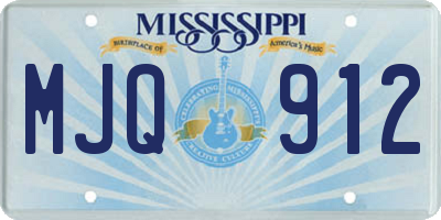 MS license plate MJQ912