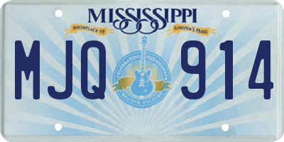 MS license plate MJQ914