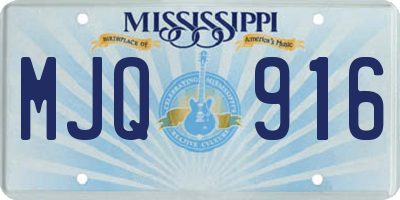 MS license plate MJQ916