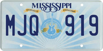 MS license plate MJQ919