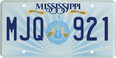 MS license plate MJQ921