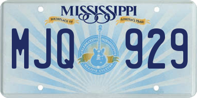 MS license plate MJQ929