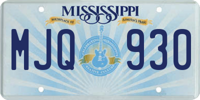MS license plate MJQ930