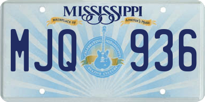 MS license plate MJQ936