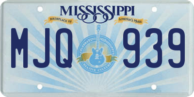 MS license plate MJQ939