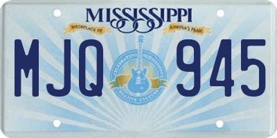 MS license plate MJQ945