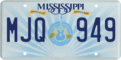 MS license plate MJQ949