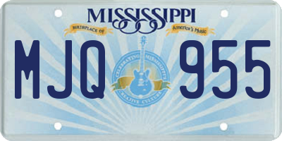 MS license plate MJQ955