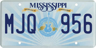 MS license plate MJQ956