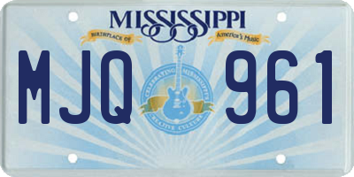 MS license plate MJQ961