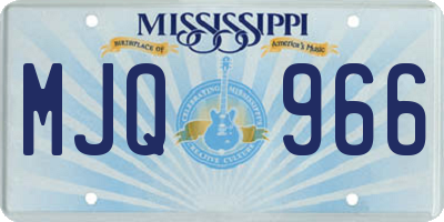 MS license plate MJQ966