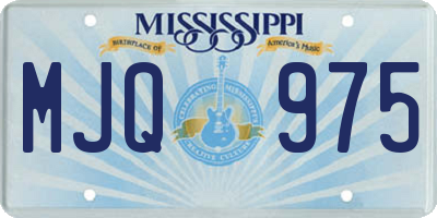 MS license plate MJQ975