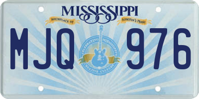 MS license plate MJQ976