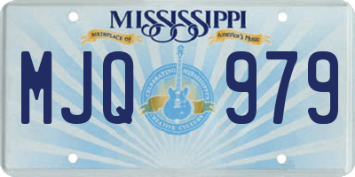 MS license plate MJQ979