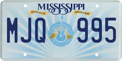 MS license plate MJQ995