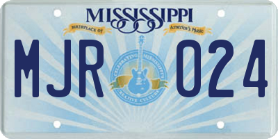 MS license plate MJR024