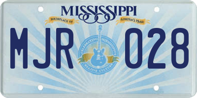 MS license plate MJR028
