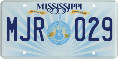 MS license plate MJR029
