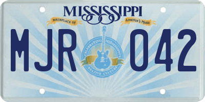 MS license plate MJR042