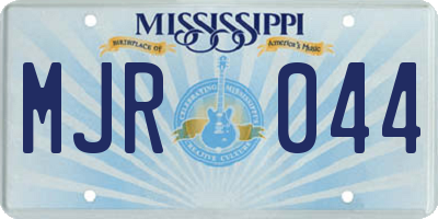 MS license plate MJR044