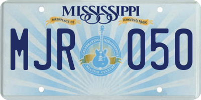 MS license plate MJR050