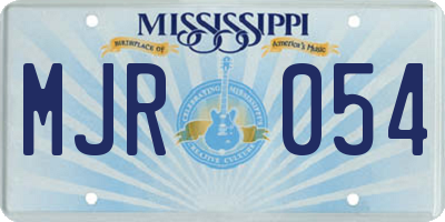 MS license plate MJR054