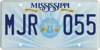 MS license plate MJR055