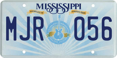MS license plate MJR056