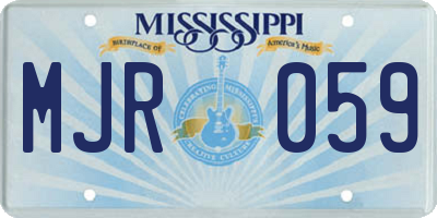 MS license plate MJR059