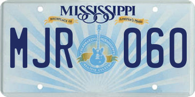 MS license plate MJR060