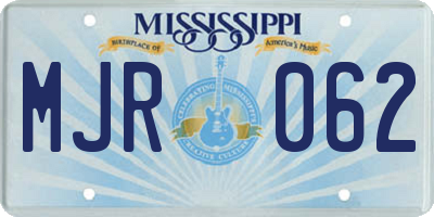 MS license plate MJR062