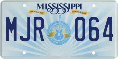 MS license plate MJR064