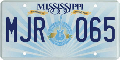 MS license plate MJR065