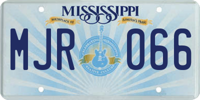 MS license plate MJR066