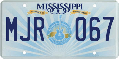 MS license plate MJR067