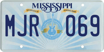 MS license plate MJR069