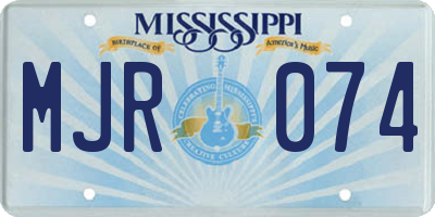 MS license plate MJR074