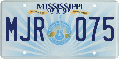 MS license plate MJR075
