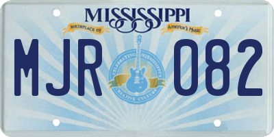 MS license plate MJR082