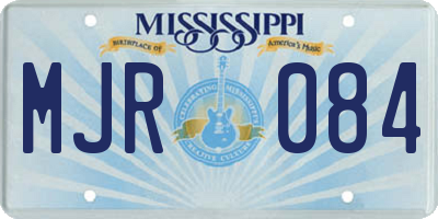 MS license plate MJR084
