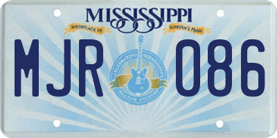 MS license plate MJR086