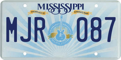 MS license plate MJR087