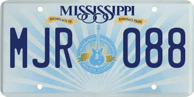 MS license plate MJR088