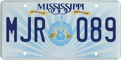MS license plate MJR089