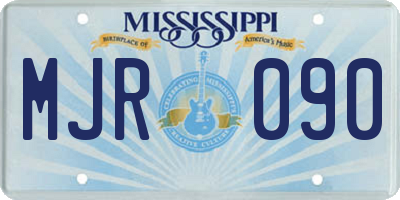 MS license plate MJR090
