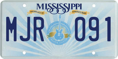 MS license plate MJR091