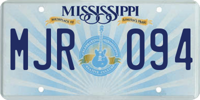 MS license plate MJR094