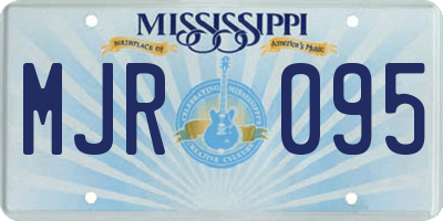 MS license plate MJR095