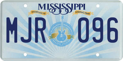 MS license plate MJR096