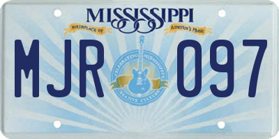 MS license plate MJR097